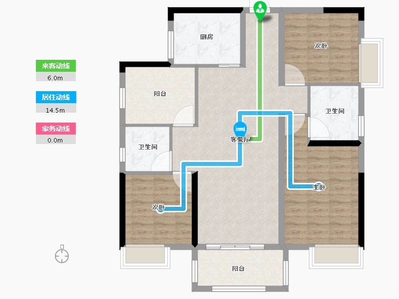 湖南省-长沙市-中建钰和城-102.41-户型库-动静线