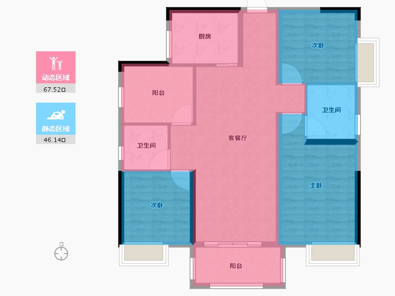 湖南省-长沙市-中建钰和城-102.41-户型库-动静分区