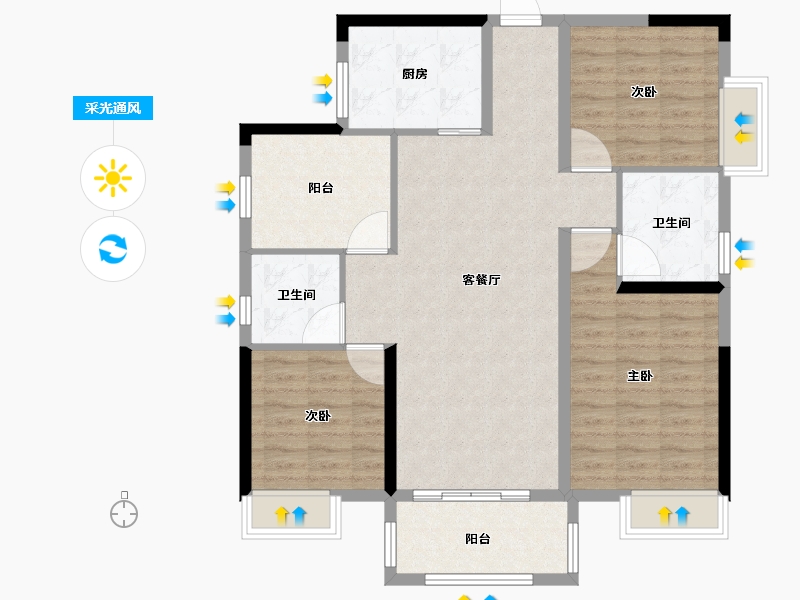 湖南省-长沙市-中建钰和城-102.41-户型库-采光通风