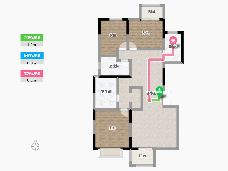 陕西省-西安市-天地源大都会-106.51-户型库-动静线