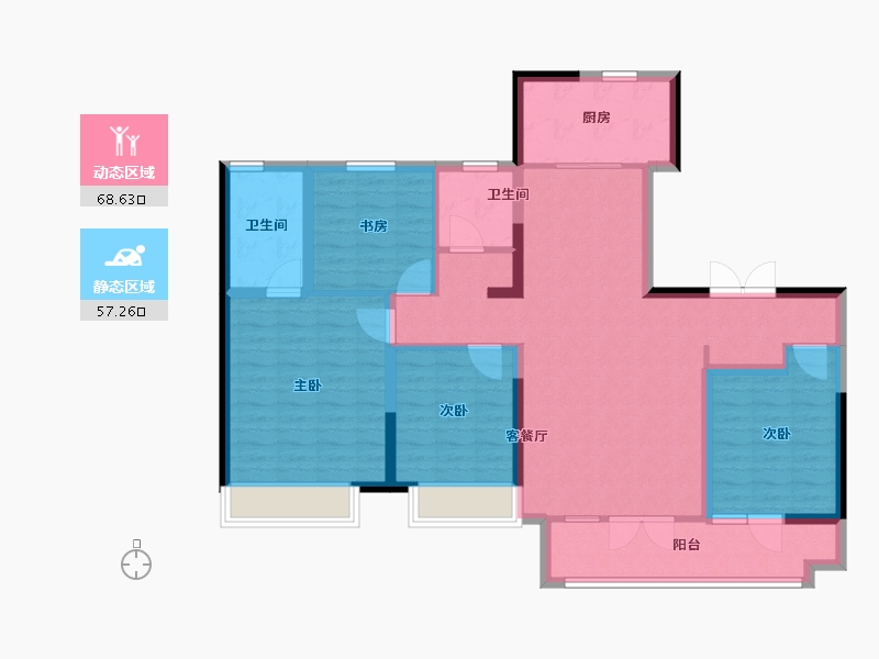 山东省-潍坊市-金科礼悦东方-112.80-户型库-动静分区