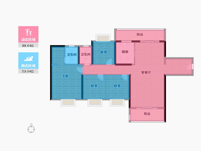 广东省-中山市-中澳春城-132.80-户型库-动静分区