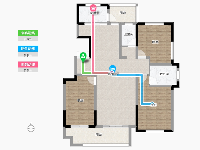 天津-天津市-生态城·嘉园-112.00-户型库-动静线