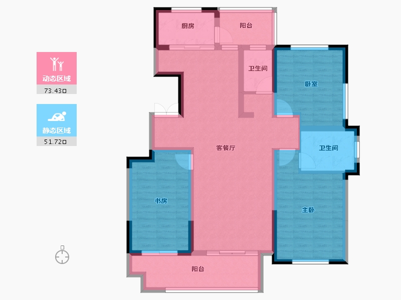 天津-天津市-生态城·嘉园-112.00-户型库-动静分区