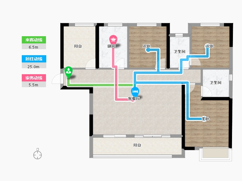 湖南省-长沙市-中建钰和城-102.50-户型库-动静线