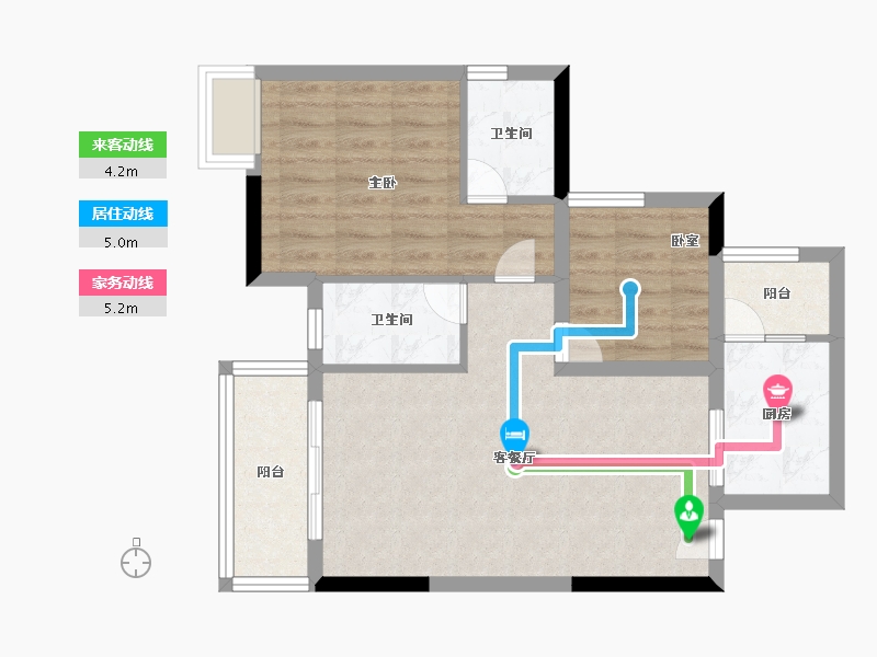 广东省-中山市-雅居乐民森迪茵湖-66.40-户型库-动静线