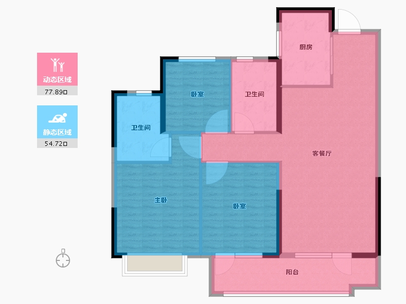 山东省-烟台市-华润置地港城华府-120.80-户型库-动静分区