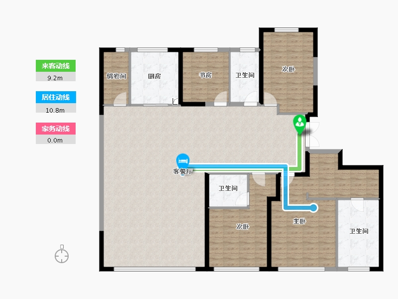 陕西省-西安市-天地源·云水天境-185.66-户型库-动静线