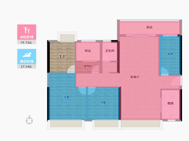 广东省-佛山市-高明钧明城-109.79-户型库-动静分区