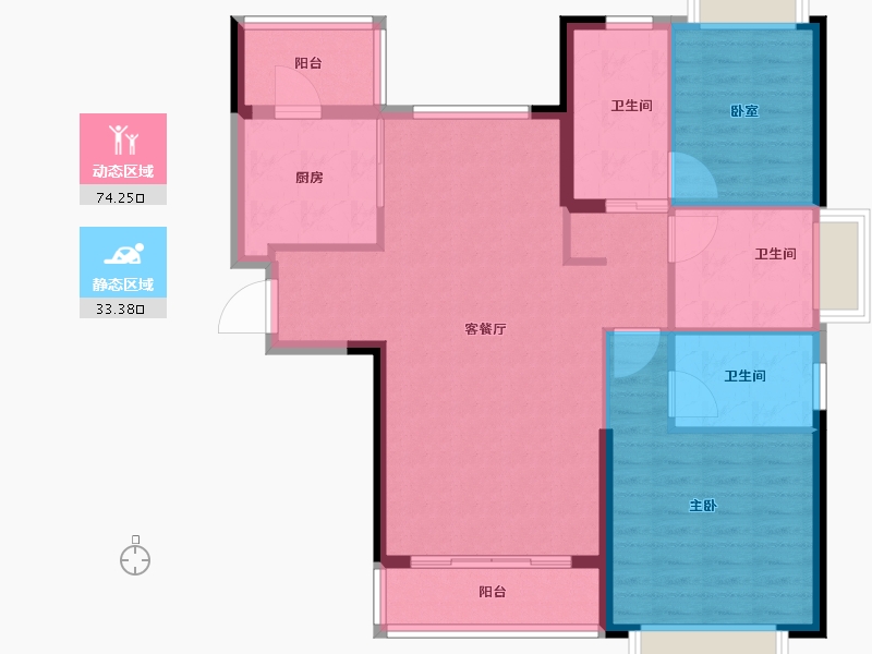 广东省-广州市-贵阳恒大未来城-97.60-户型库-动静分区