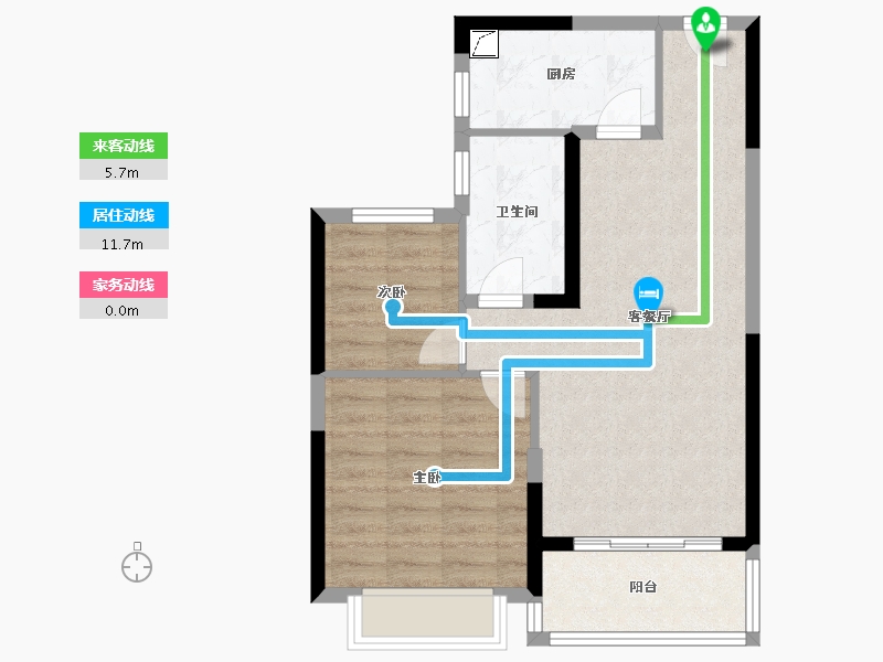 浙江省-绍兴市-恒大未来城-64.00-户型库-动静线