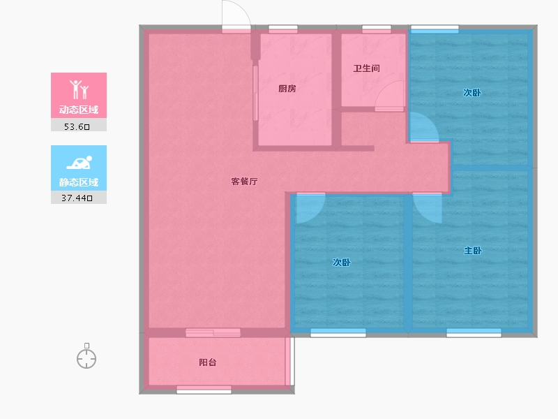 山东省-潍坊市-万科城-81.61-户型库-动静分区