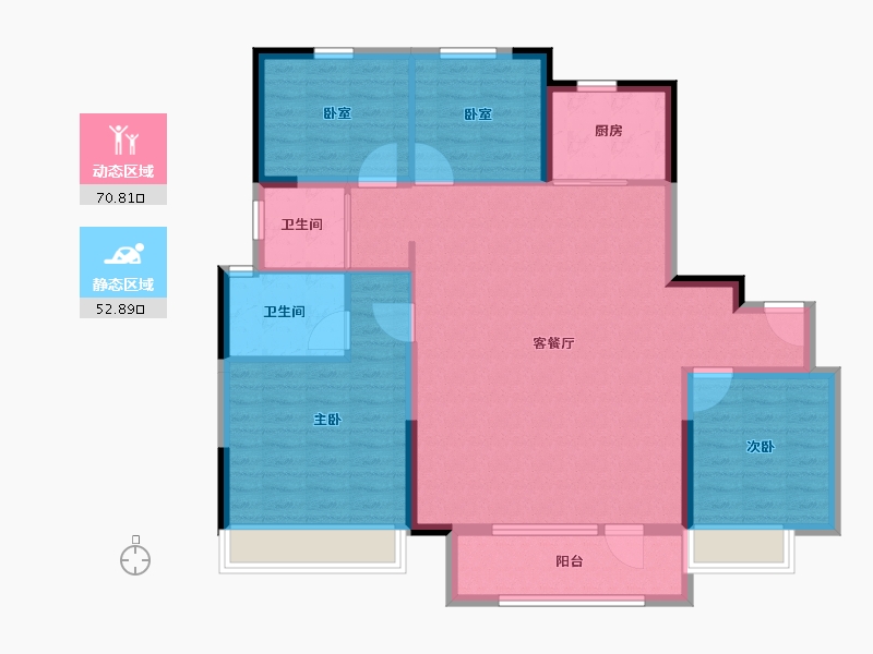 山东省-潍坊市-碧桂园恒信·潍州府-112.00-户型库-动静分区