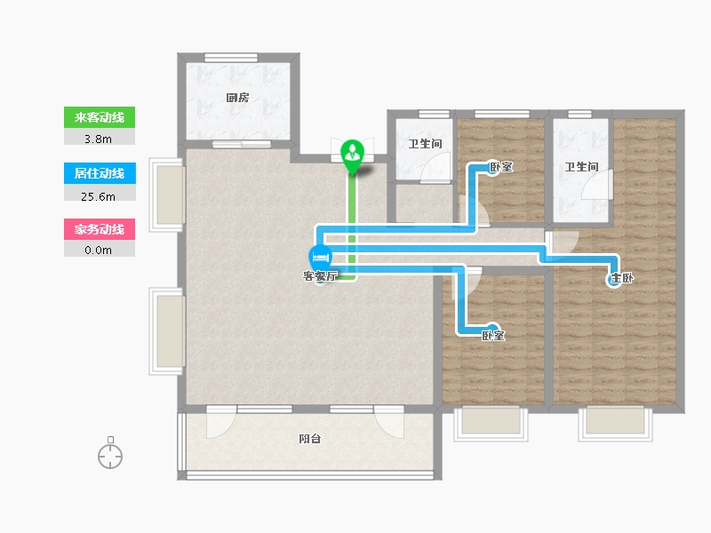 山东省-临沂市-泰鲁·时代城-128.00-户型库-动静线