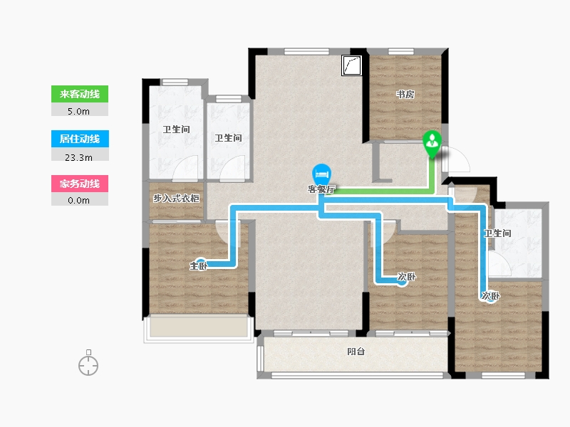 浙江省-绍兴市-云熙望府-128.01-户型库-动静线