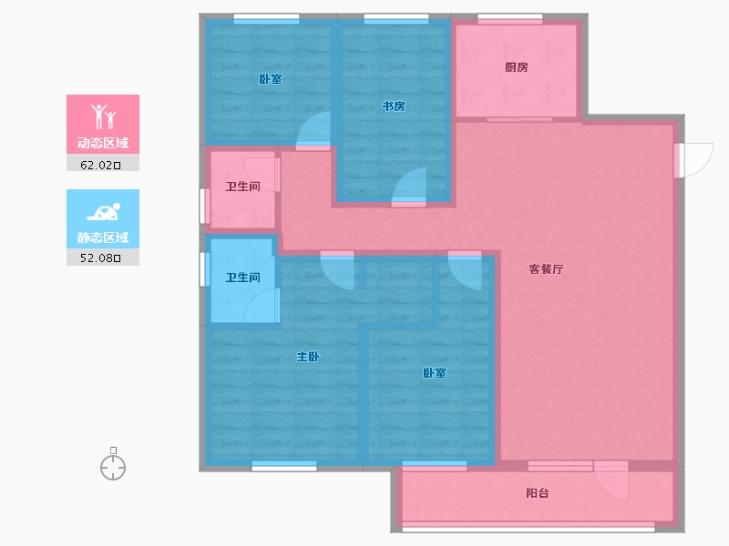 山东省-潍坊市-万特公馆-100.72-户型库-动静分区