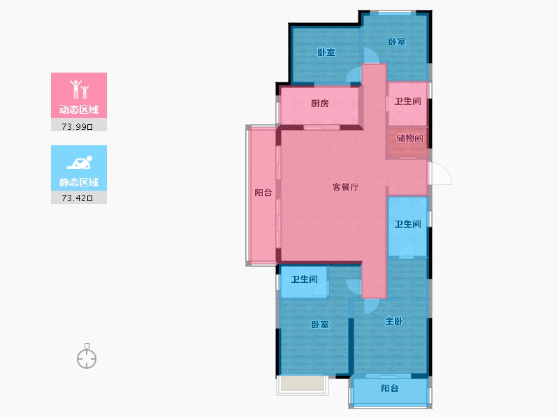 湖北省-武汉市-城投联投誉江南-133.18-户型库-动静分区