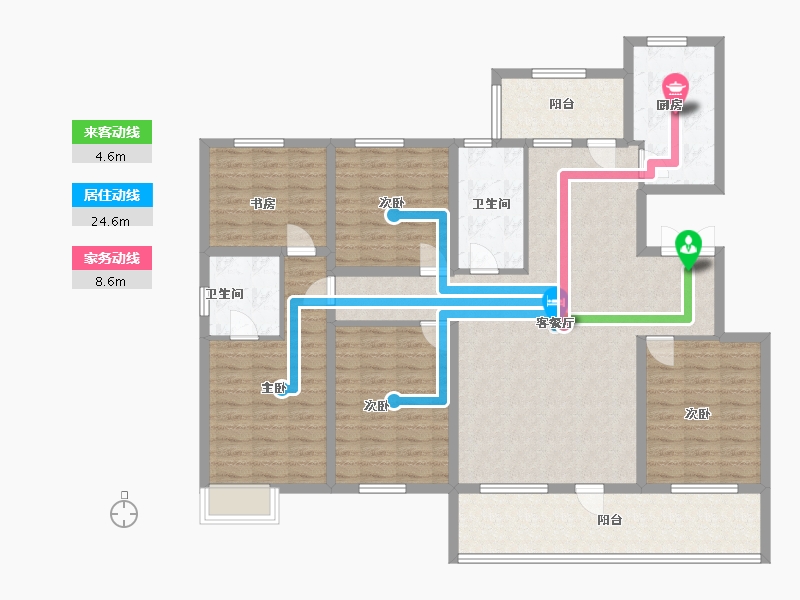 山东省-潍坊市-万特公馆-141.60-户型库-动静线