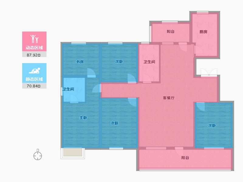 山东省-潍坊市-万特公馆-141.60-户型库-动静分区