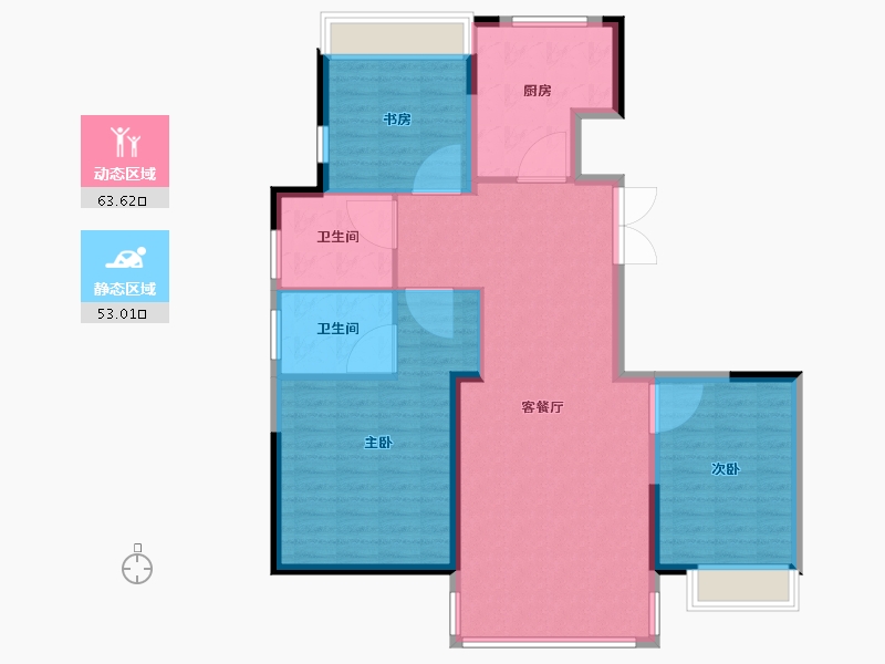 山东省-烟台市-乐橙-106.41-户型库-动静分区