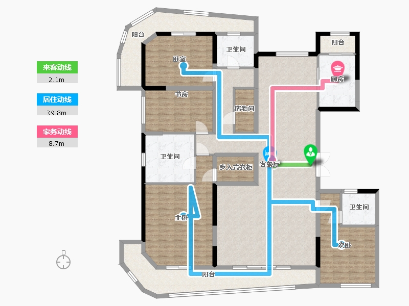 江苏省-泰州市-天禄湖花园-188.00-户型库-动静线