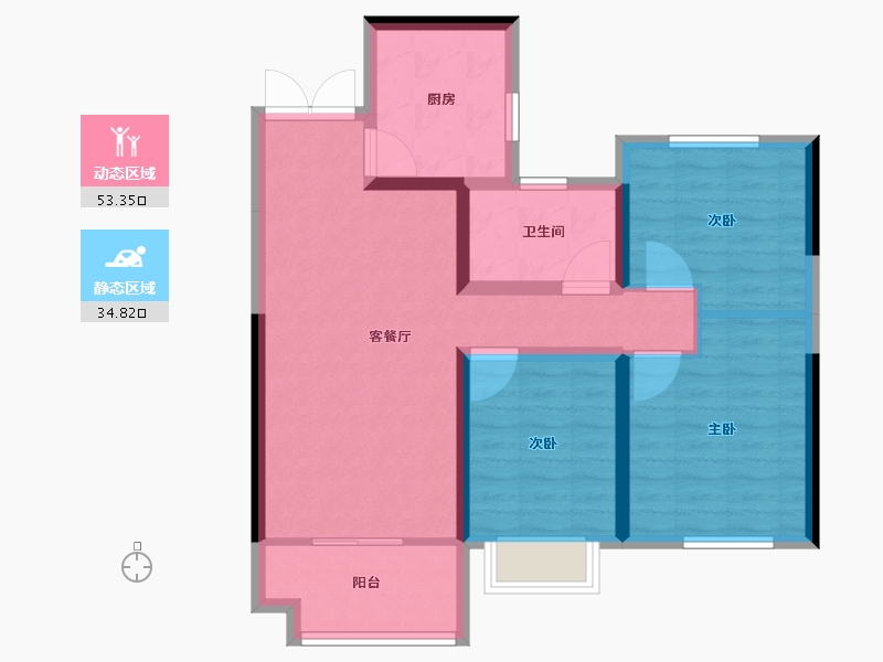 陕西省-西安市-国樾府-78.40-户型库-动静分区