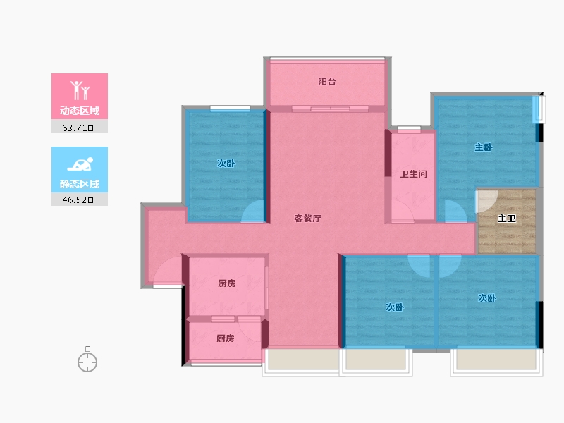 广东省-佛山市-高明钧明城-103.40-户型库-动静分区