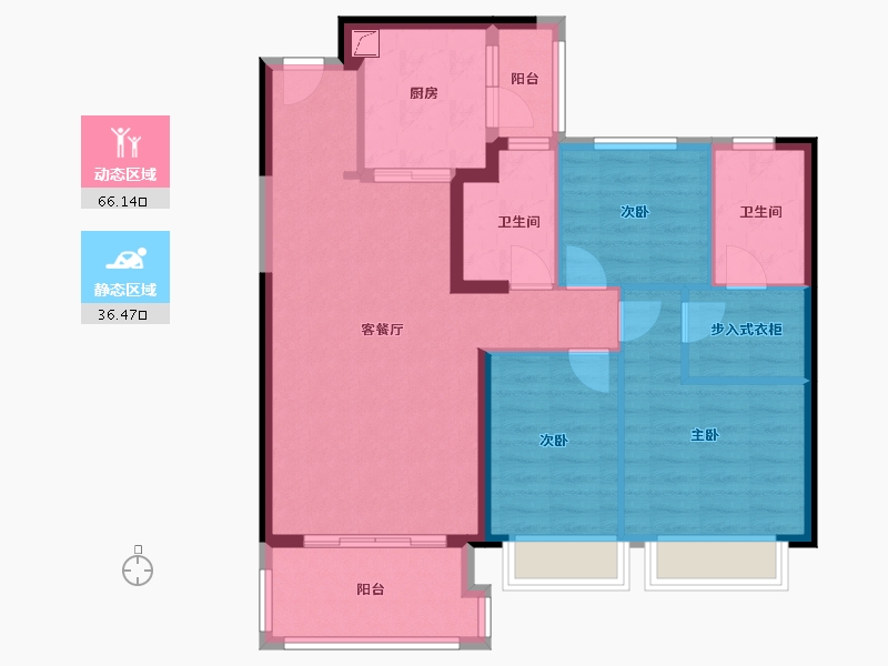 浙江省-绍兴市-恒大未来城-91.76-户型库-动静分区