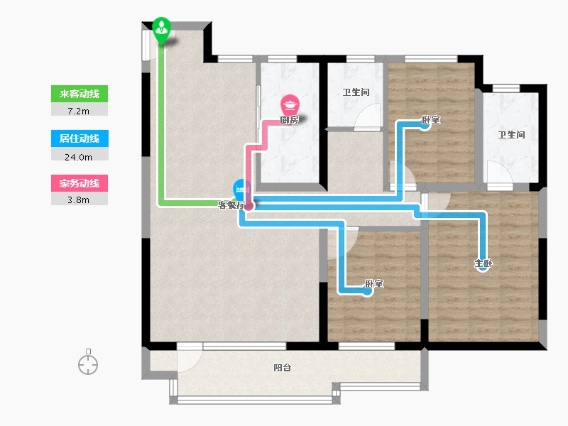 山东省-烟台市-招商马尔贝拉-110.40-户型库-动静线