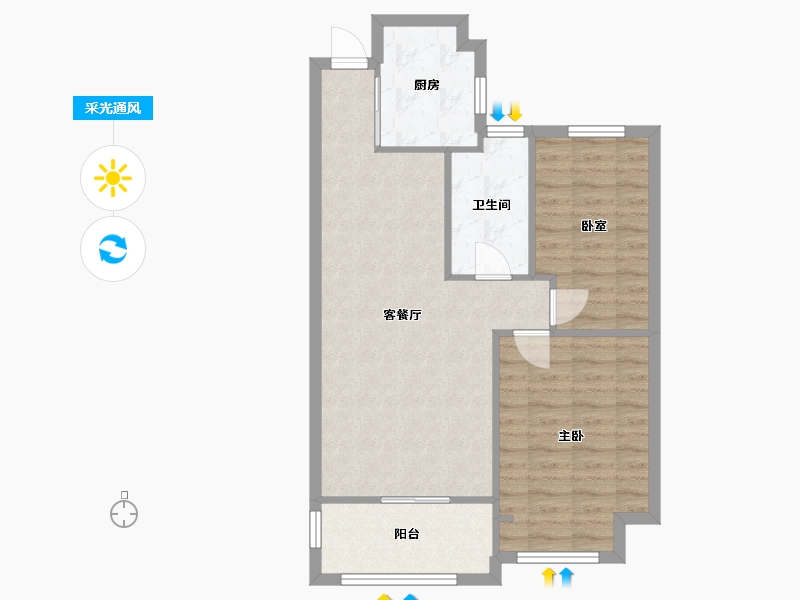 江苏省-苏州市-湖畔现代城三期-89.00-户型库-采光通风