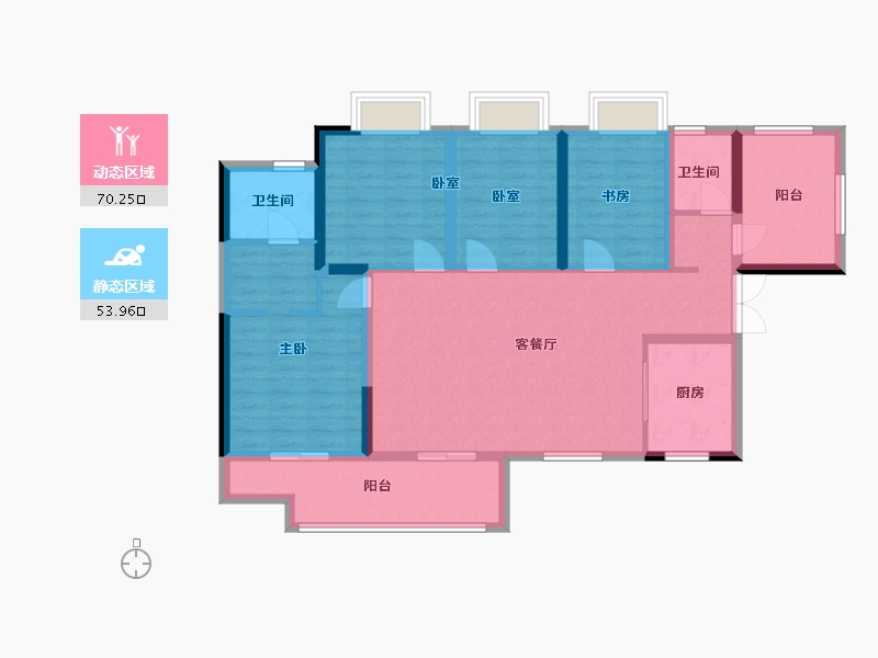 广西壮族自治区-南宁市-九个半岛-115.00-户型库-动静分区