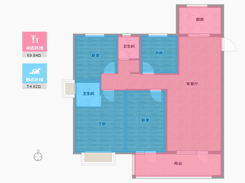 山东省-临沂市-泰鲁·时代城-111.21-户型库-动静分区