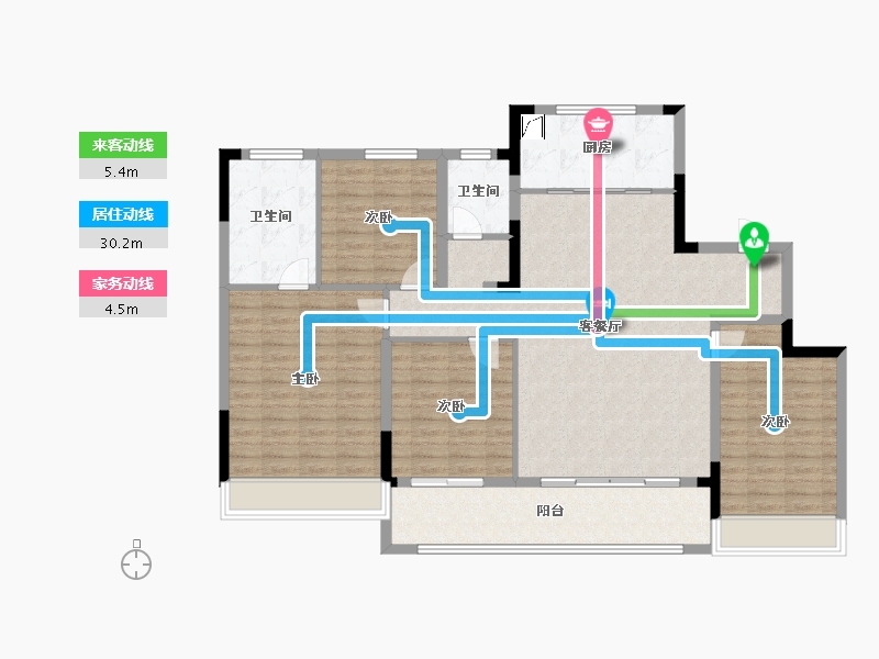 浙江省-绍兴市-江辰府-131.20-户型库-动静线