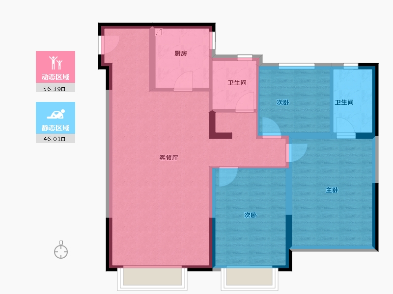 山东省-青岛市-即墨万达广场-92.04-户型库-动静分区