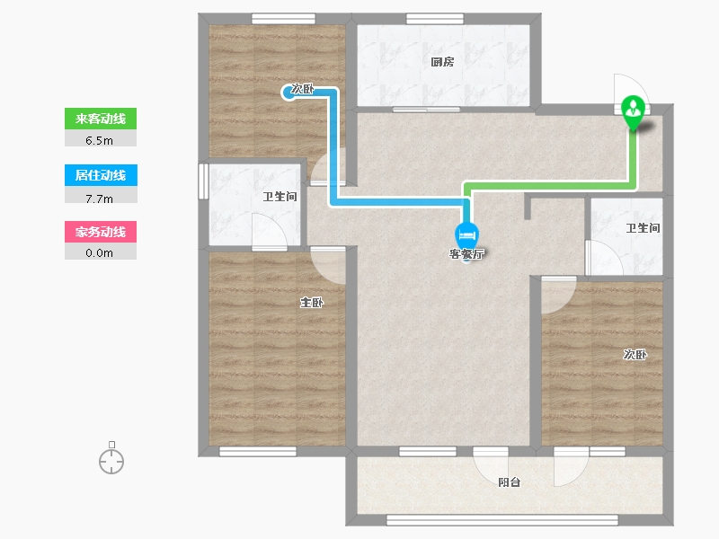 山东省-潍坊市-万科城-97.60-户型库-动静线