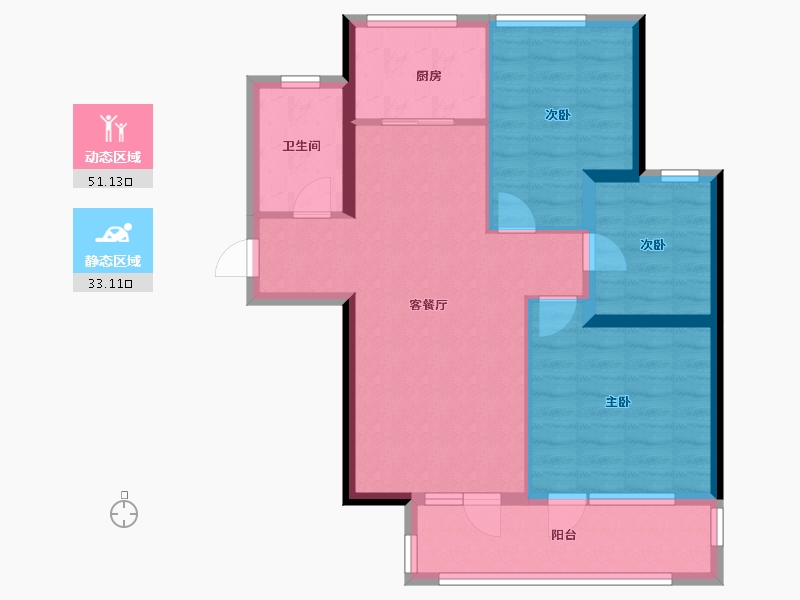 山东省-烟台市-香逸中央-75.20-户型库-动静分区