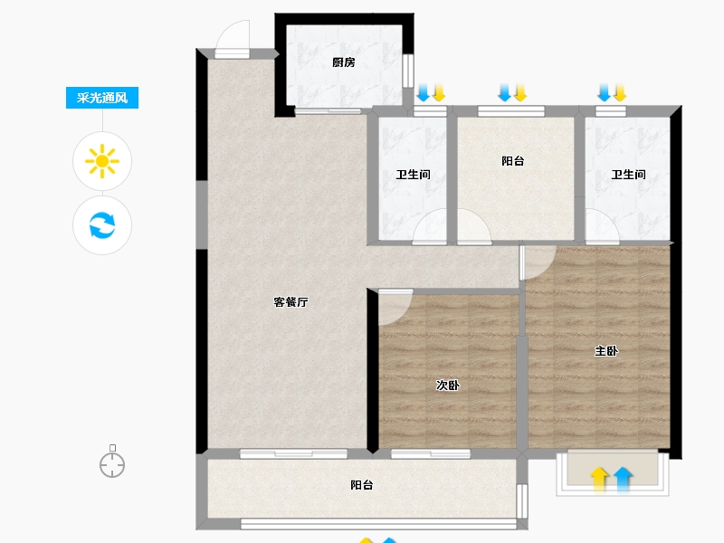 湖南省-长沙市-中建钰和城-93.51-户型库-采光通风