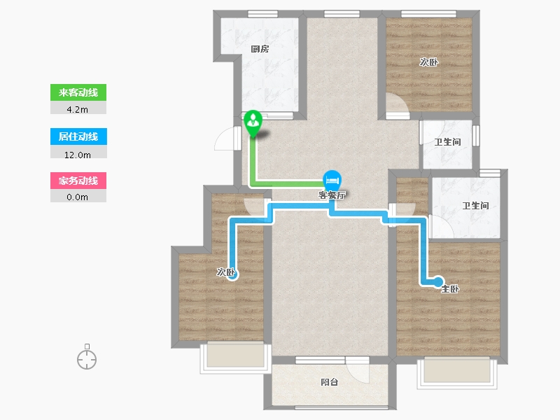 山东省-青岛市-青岛金地自在城-97.15-户型库-动静线