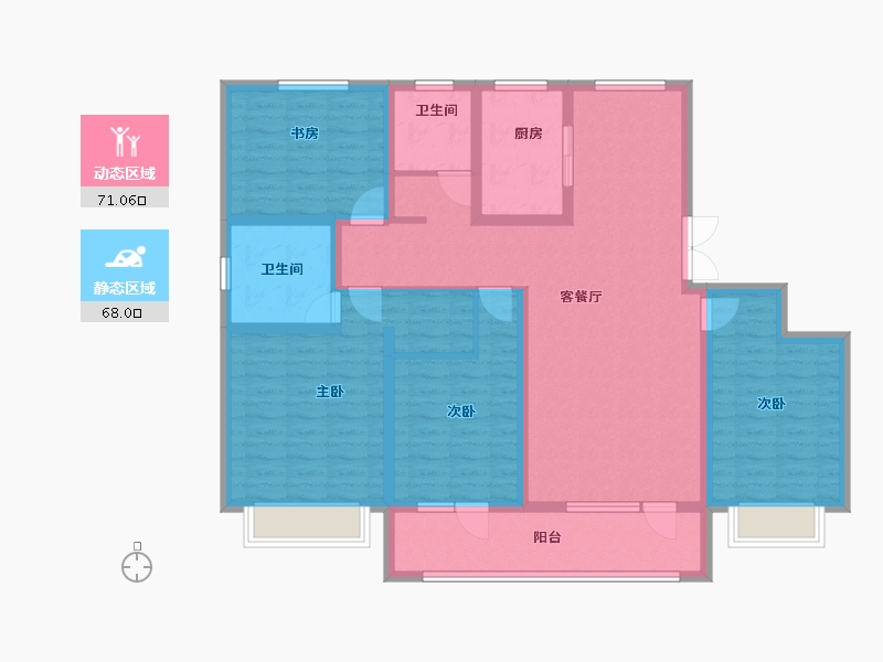 山东省-青岛市-上城御府-123.59-户型库-动静分区