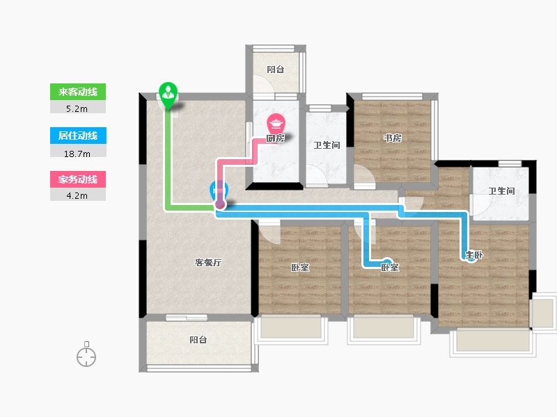 广西壮族自治区-柳州市-彰泰江与城-103.70-户型库-动静线