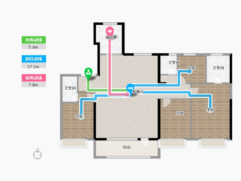 山东省-潍坊市-碧桂园恒信·潍州府-164.00-户型库-动静线