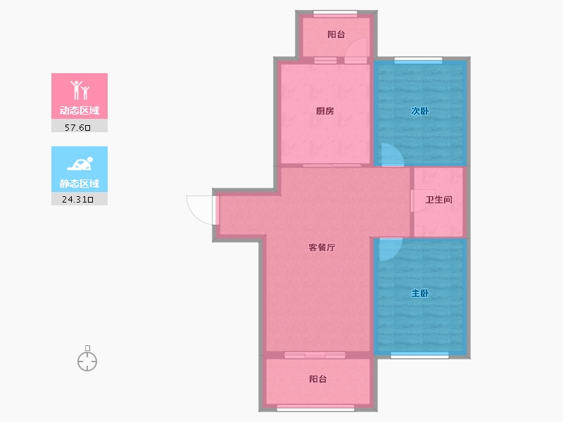 黑龙江省-哈尔滨市-腾益健康城-73.58-户型库-动静分区