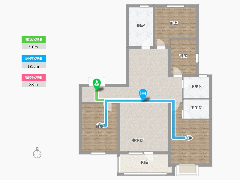 山东省-潍坊市-万特公馆-119.94-户型库-动静线