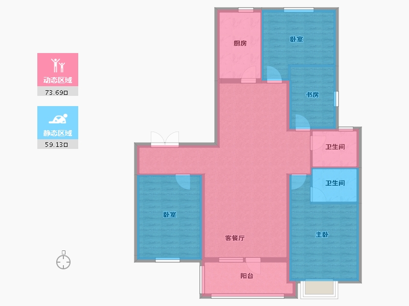 山东省-潍坊市-万特公馆-119.94-户型库-动静分区