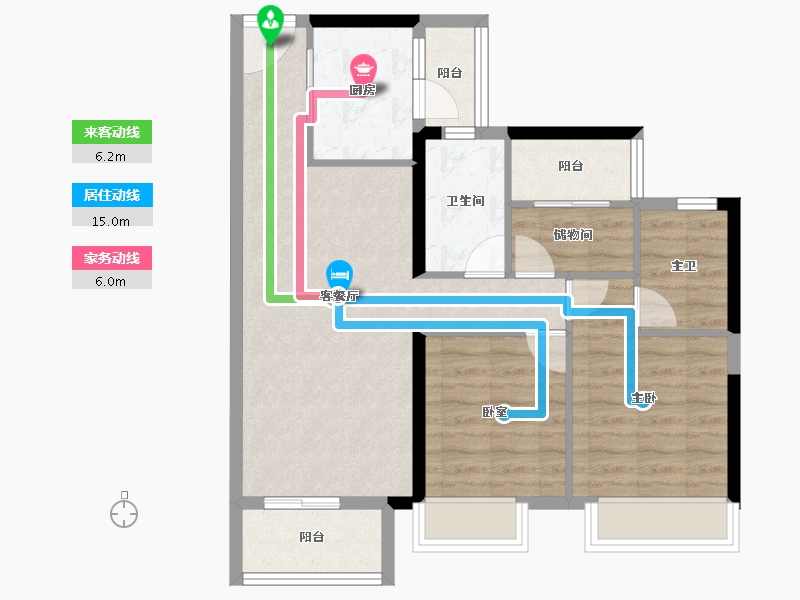 广东省-佛山市-高明钧明城-74.87-户型库-动静线