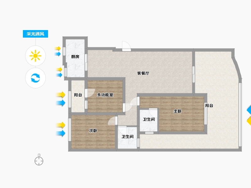 四川省-内江市-凯利翡翠园-100.00-户型库-采光通风