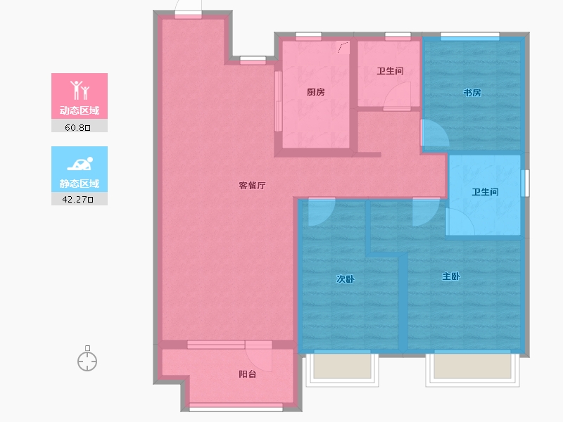 山东省-青岛市-和达熙园-91.94-户型库-动静分区