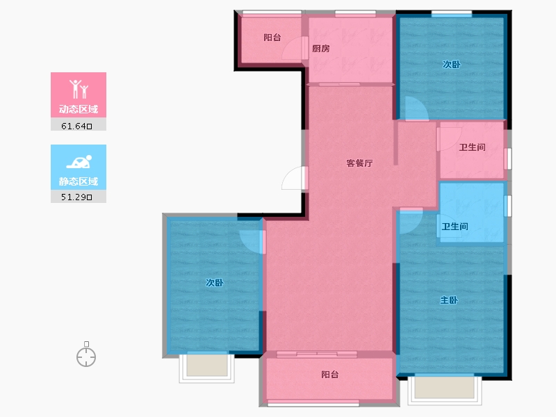 山东省-潍坊市-德润棠悦-101.60-户型库-动静分区