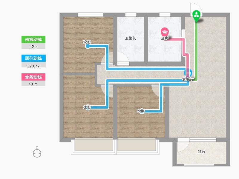 山东省-青岛市-青岛金地自在城-83.87-户型库-动静线