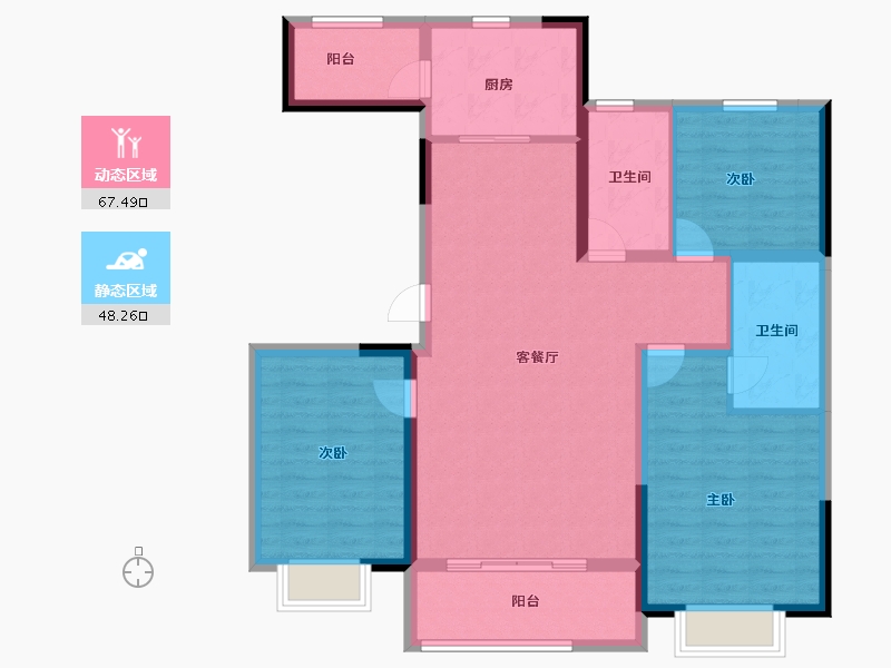 山东省-潍坊市-德润棠悦-104.00-户型库-动静分区